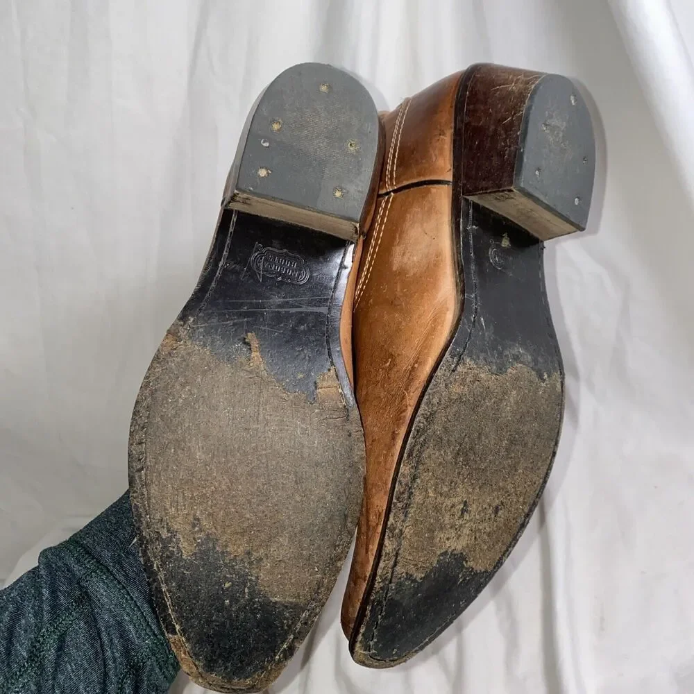Nocona Western Cowboy Boots Men 10B Leather Brown NL1604 Pointed Toe country